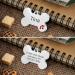 Nibana Dog Tag Personalized Pet ID Tags Custom Dog Name Tags Engraved on Both Sides 4 Lines of Custom Text Paw Print Bone Pet Tag for Dogs Cats (Blue) - Buy Online on GoSupps.com