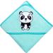 Laynenburg Premium Hooded Baby Towel - 100% Cotton Oeko Tex Cute Panda Design 80x80cm Ideal for Newborns & Children - Perfect Bath Towel for Boys & Girls - Turquoise - Buy Online on GoSupps.com