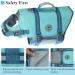 Vivaglory Ripstop Dog Rescue Vest - Improved Buoyancy & Visibility for Small/Medium Dogs Perfect for Boating - Cyan XXS (28-35cm Chest) - Buy Online on GoSupps.com
