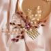 Kercisbeauty Dark Red Burgundy Crystal Hair Piece for Brides Wedding Birdal Gold Hair Comb Handmade Hair Jewelry (Wine) - Buy Online on GoSupps.com