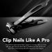 Nail Clippers - 420J2 Surgical Grade Japanese Steel Extra Wide Jaw | Professional Sharp Curved Nail Clipper for Thick Fingernails & Toenails | Manicure & Pedicure Tool in Black - Buy Online on GoSupps.com