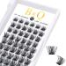 Eyelashes individually D CURL 16mm B & Q eyelashes 72 PCs DIY individual eyelashes for beginners reusable eyelash tufts of course single eyelashes for eyelash extensions at home (B09 D-16mm) D-16 mm B 09