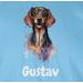 Personalized Dachshund T-Shirt for Dog Owners - Custom Name Gift by Shirtracer - Light Blue - Buy Online on GoSupps.com