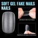 Tomicca Square Oval Short Nail Tips - 240 Pre-Shaped Gel & Acrylic Full Cover Tips | 12 Sizes - Perfect Half Matt Finish - Buy Online on GoSupps.com
