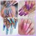 Venares 500 Clear Coffin Nail Tips for Gel Nails - 10 Sizes with Glue & Box | Tips for Perfect Gel Manicure - Buy Online on GoSupps.com