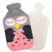 Hot Water Bottle with Cover 2L Large Capacity for Neck and Shoulder Pain Relief Hot and Cold Compress Hot Water Bag Rubber for Hand Feet Warmer Gift for Women Parents Children (PINK-001) Pink Owl