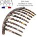 Camila Paris CP3182 French Handmade Onyx Side Comb for Women - Strong Hold Hair Clip for Bun Up-Do Styling - Made in France - Buy Online on GoSupps.com