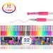 Glitter Gel Pens  32-Color Neon Glitter Pens Fine Tip Art Markers Set 40% More Ink Colored Gel Pens for Adult Coloring Book  Drawing  Doodling  Scrapbook  Journaling  Sparkle Gel Pen Gift for Kids - Buy Online on GoSupps.com