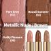 Oulac Metallic Nude Lipstick 3PCS - Vegan & Cruelty-Free Full-Coverage Lip Color - Buy Online on GoSupps.com