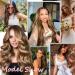 Buy Clip-in Hair Extensions - Real Remy Human Hair Seamless Double Weft Balayage Natural Black & Chestnut Brown 16 Inch 80g - Perfect for Women - Buy Online on GoSupps.com