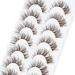 Lash Clusters Brown Lashes Natural Look False Eyelashes DIY Individual Lashes Fluffy Wispy Lashes Brown Natural Lashes Extensions by GVEFETIEE 7 Pairs - Buy Online on GoSupps.com