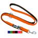 DEY - Premium dog leash Air Mesh 2m | 3-way adjustable | for small medium and large dogs | many colors | double leash dog cat | retractable leash | lead leash | puppy leash | orange S S/M - 2.0 x 200 cm orange