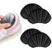 2 Pairs Heel Cushion Inserts RFWIN Sport Shoes Pads Self-Adhesive Heel Cushion Pads Anti-Slip for Shoes Too Big Women Men Foot Cushions Pads for High Heels Shoes Leather Shoes Beige (Black) 2Pairs Black