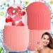 Ice scooter face Ice Roller Face Silicone Ice Roller Face Ice Roller reusable ICE scooter face for smooth eyes pore illuminate skin (pink)