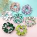 12-Piece Volleyball Sport Hair Scrunchies - Silk Satin Elastic Hair Ties for Players - Multicolor Volleyball Team Gifts - Buy Online on GoSupps.com