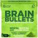 80mg Caffeine & 160mg L-Theanine Focus Enhancing Energy Chews (4 Servings) Neuroscience Backed Nootropic Stack Mental Acuity & Cognitive Support | Mint Matcha Flavor Brain Bullet 1 Packet - 4 Chews
