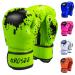 Kids Boxing Glove 6oz 8oz, Youth, Boys and Girls Training Sparring Gloves for Punching Bag, Kickboxing, Muay Thai, MMA, UFC, Gift for Age 6-15 Years Green 6 oz (45-80 lbs)