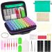 HOHOTIME 60 Slots Diamond Painting Storage Containers 142pcs 5D Diamond Painting Accessories Kit for Diamond Art Craft Jewelry Beads Organizer Diamond Art Storage for DIY Art Craft Purple(60 Jars)