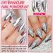 Chrome Nail Powder Set - Glitter Metal Mirror Effect - 4 Colors - 3D Holographic - DIY Nail Art Kit with Sponge Sticks - Buy Online on GoSupps.com