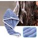 Hair Drying Cap - Fast Absorption Coral Fleece Towel Hat for Women & Men | Adjustable Shower Cap with Button - Ideal for Quick Drying Hair | Blue - Buy Online on GoSupps.com
