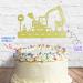 Cakeshop Cake Decoration Pack | Construction Digger Premium Double Sided Glitter Card Cake Topper & 25g Party Pack of Cake Sugar Sprinkles | Custom Name & Age Cake Decorations (Champagne) Prime Glitter Card: Champagne - Buy Online on GoSupps.com