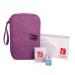 J.L. Childress Healthy Habits On-The-Go Clutch with Wipes Case Hand Sanitizer Mask Holder Tissue Face Pack and More Berry - Organize and Carry PPE