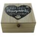 Cat Memory Box Keepsake Cat's Leave Pawprints On Your Heart Ashes Box Wooden