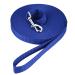 Track line for dogs 3m /5m /10m /15m /20m /33m nylon dog leash with robust & weatherproof training line with D-carabiner and grip cushion for large to small dogs (15m blue) 15m blue