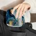 Stylish Menstruation Pad Bag with Zipper Abstract Blue & Gold Marble Sanitary Napkin & Tampon Storage for Women & Girls - Buy Online on GoSupps.com