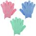 YuxianLB Exfoliating Peeling Gloves 3 Pairs Body Massage & Shower Gloves in Pink Green Blue | Best for Smooth Skin - Buy Online on GoSupps.com