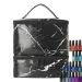 Nail Polish Bag Manicure Organizer 9.84x7.87in Double Layer Flexible Lamp Supplies Storage Lightweight Portable Travel Pouch Ideal for Salon Keeps Items Tidy and Accessible Noir