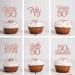 Sotpot 50th Birthday Cupcake Toppers 30 Pcs Rose Gold Glitter Fabulous/Cheers/Hello 50 Cupcake Picks Birthday Party Cupcake Decorations (6 Styles) Rose Gold 50th - Buy Online on GoSupps.com