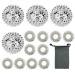 Xoelle 10 pieces of massage rings and 4 magnetic massage ball acupressure balls magnetatic acupressure finger massage ring bracelet hedgehog ball anti -stress acupressure for promotion circulation rings set
