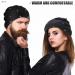 Winter Gothic Hat Set - Unisex Goth Beanie with Rivet Rock Punk Stud Spike Design - Black Gray Skull - Buy Online on GoSupps.com