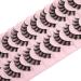 ALICE A-RUSSIAN 10 Pairs D Curl Wispy Short 12MM Eyelashes Strip Lashes for Natural Look - False Lashes Pack - Buy Online on GoSupps.com