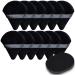 Ecomerr 12 Pieces Powder Puff with Cleansing Puff Face Triangle Makeup Puff for Loose Powder Body Velour Cosmetic Setting Sponge Velvet Washable Beauty Makeup Tool (Black)