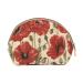 Signare Fashionable Linen Fabric Cosmetic Bag For Lady Style Poppy One Size