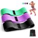 Knit fitness straps resistance bands resistance tapes yoga belt slide & welding festival gymnastics belt hip leg training strength training and pull -up green purple black