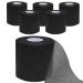6 Rolls Pre Wrap Tape Athletic Black Prewrap Headbands for Hair Foam Underwrap Sports Wrap Pre Wrap (Foam)-6 Rolls