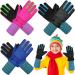 Newcotte 3 Pairs Kids Long Cuff Waterproof Winter Gloves Kids Snow Ski Gloves Stay on Windproof Warm Gloves Mittens for Boys Girls Outdoor Sports Aged 6-10 Classic Style