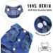SILD Pet Clothes Dog Jeans Jacket | Cool Blue Denim Coat for Small & Medium Dogs | Classic Hoodies & Vintage Washed XS Blue - Buy Online on GoSupps.com