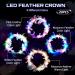 Feather Crown Headband with LED Lights - Adjustable Luminous Festival Hair Accessory for Women and Girls - Buy Online on GoSupps.com