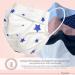 Dance Pattern Children's Face Mask - Washable 100% Cotton Nose Bracket & Filter Bag Oeko-Tex Standard 100 White with Stars - International Shipping Available - Buy Online on GoSupps.com