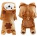 Dog Clothes for Small Dogs Girl Boy, Tiny Chihuahua Yorkie Winter Spring Clothes, Cute Small Dog Pajamas Pjs Jumpsuit Cat Clothes Outfit Apparel (Medium Bust 14.56") Small (5-8 Ib) Brown Bear
