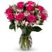 Benchmark Bouquets Charming Roses and Alstroemeria, With Vase (Fresh Cut Flowers)