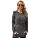 Sosolism Women's Nursing Hoodies Maternity Breastfeeding Tops Long Sleeve Pregnancy Sweatshirt L Charcoal Grey