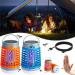 Multiplen Mosquito Zapper 2024 New Outdoor Waterproof Solar Bug Zapper Lamp Solar Bug Zapper Outdoor Solar Powered Bug Zapper Outdoor (Blue+Orange)