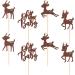 Ercadio 36 Pack Deer Cupcake Toppers Brown Glitter Deer Oh Baby Cupcake Toppers Deer Cupcake Picks for Christmas Theme Deer Birthday Baby Shower Cake Decoration Supplies Pattern-1 - Buy Online on GoSupps.com