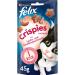 FELIX Crispies cat snack crunchy treats with salmon and trout flavour pack of 8 (8 x 45g)