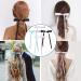 8 Pieces Hair Clip Bow Silky Satin Hair Bows with Long Tail Hair Accessory Women Hair Bow Clip for Hair Decoration Black Pink Blue White - Buy Online on GoSupps.com
